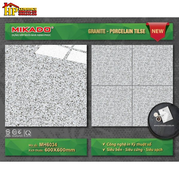 GẠCH LÁT NỀN 60X60 ĐÁ MÀI XÁM 6034 CAO CẤP GIÁ RẺ