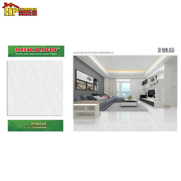 GẠCH LÁT NỀN 60X60 VÂN ĐÁ XÁM XÉO 6024 CAO CẤP GIÁ RẺ