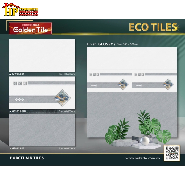 GẠCH ỐP TƯỜNG 30X60 VÂN ĐÁ XÁM ĐIỂM HƯƠU VÀNG SIÊU BÓNG 36804 CAO CẤP GIÁ RẺ