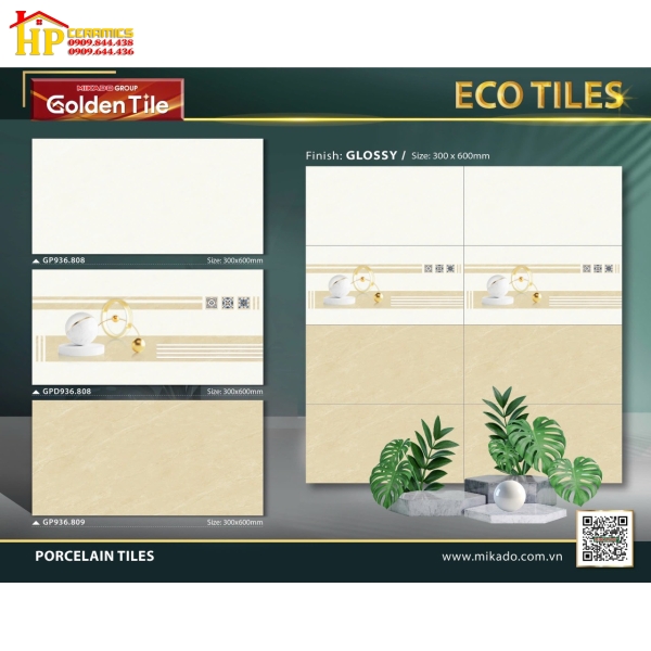 GẠCH ỐP TƯỜNG 30X60 VÂN ĐÁ VÀNG ĐIỂM SÔI ĐỘNG 36808 CAO CẤP GIÁ RẺ