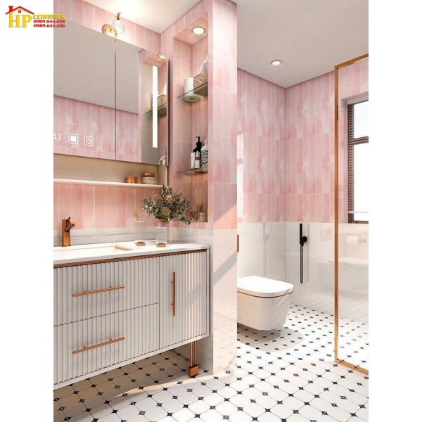 GẠCH TRANG TRÍ 30X60 8 Ô CHỮ NHẬT HỒNG 3603 CAO CẤP GIÁ RẺ