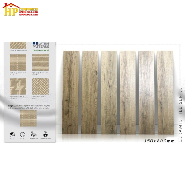 GẠCH LÁT NỀN 15X80 VÂN GỖ NÂU XÁM 1811 CAO CẤP GIÁ RẺ