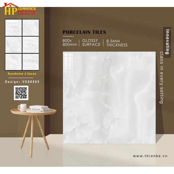 GẠCH LÁT NỀN 80X80 VÂN ĐÁ XÁM 88005 CAO CẤP GIÁ RẺ