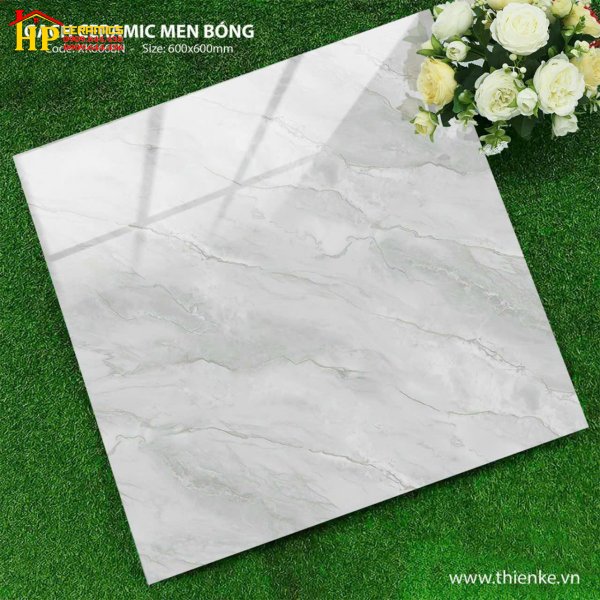 GẠCH LÁT NỀN 60X60 VÂN ĐÁ XÁM 6668 CAO CẤP GIÁ RẺ