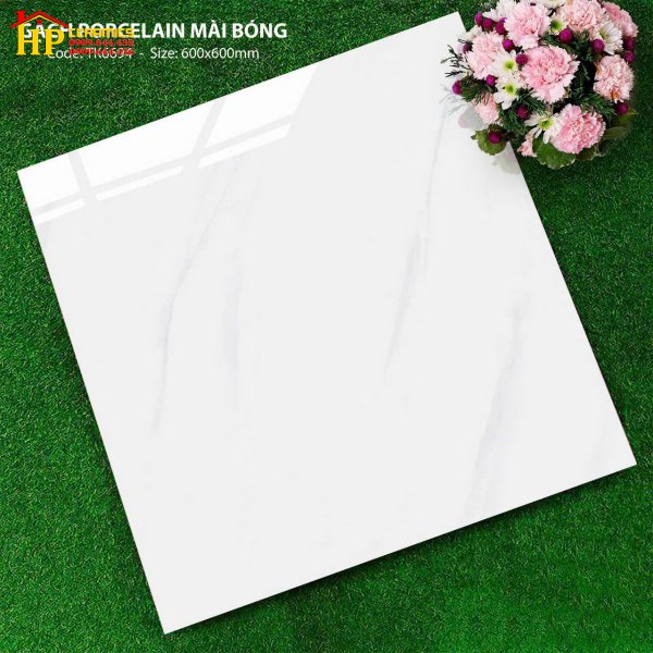 GẠCH LÁT NỀN 60X60 TRẮNG VÂN KHÓI 6694 CAO CẤP GIÁ RẺ