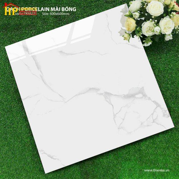 GẠCH LÁT NỀN 60X60 TRẮNG VÂN KHÓI NHIỀU 6637 CAO CẤP GIÁ RẺ