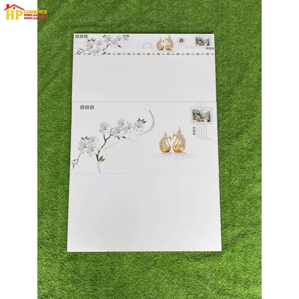 GẠCH ỐP TƯỜNG 30X60 TRẮNG TRƠN ĐÁ BÓNG ĐIỂM 2 THIÊN NGA VÀNG 36301 CAO CẤP GIÁ RẺ