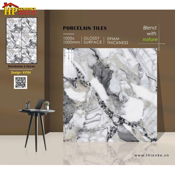 GẠCH LÁT NỀN 100X100 VÂN ĐÁ SỎI 106 NHẬP KHẨU CAO CẤP