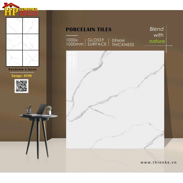 GẠCH LÁT NỀN 100X100 TRẮNG VÂN KHÓI NHIỀU 118 NHẬP KHẨU CAO CẤP 