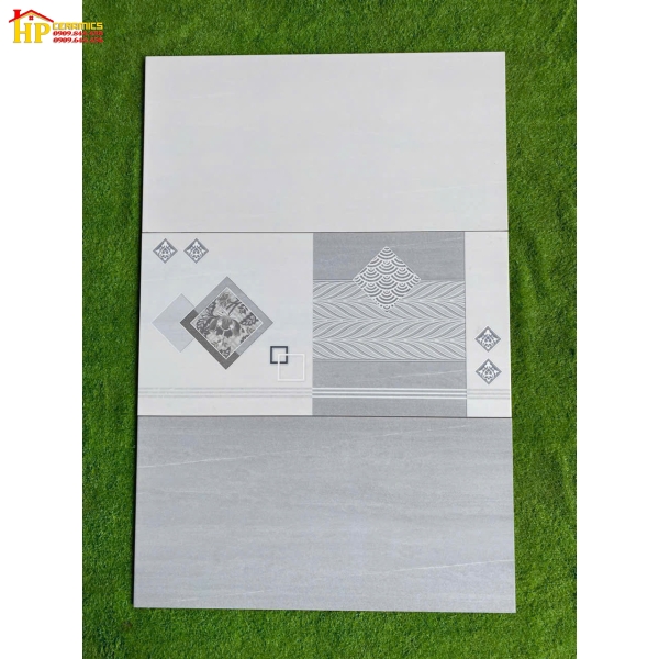 GẠCH ỐP TƯỜNG 40X80 VÂN ĐÁ XÁM ĐIỂM HÌNH THOI 4853 CAO CẤP GIÁ RẺ
