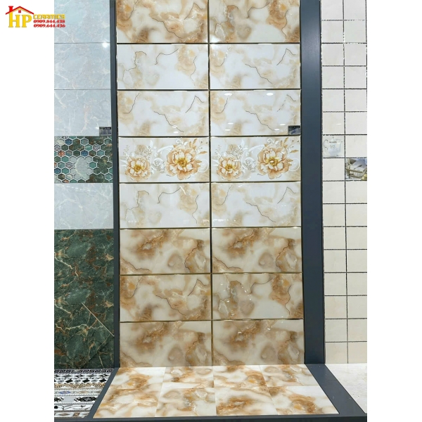 GẠCH ỐP TƯỜNG 30X60 VÂN ĐÁ VÀNG ĐIỂM BÔNG MẪU ĐƠN KHẮC KIM 98379 CAO CẤP GIÁ RẺ