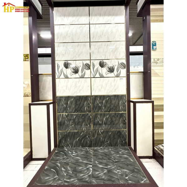 GẠCH ỐP TƯỜNG 30X60 VÂN LÁ 4D KHẮC KIM 98359 CAO CẤP GIÁ RẺ