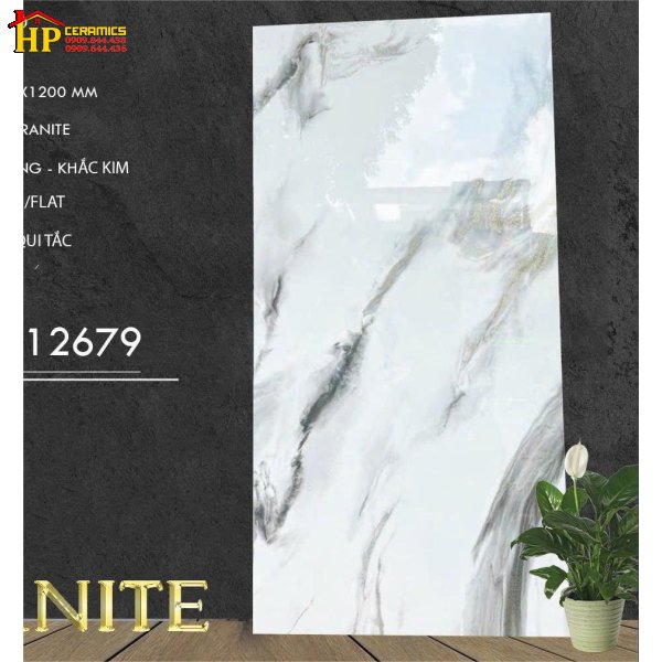 GẠCH LÁT NỀN 60X120 TRẮNG VÂN KHÓI LỚN KHẮC KIM 12679 CAO CẤP GIÁ RẺ