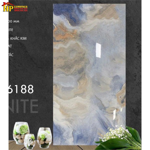 GẠCH LÁT NỀN 60X120 VÂN MÂY XANH NÂU KHẮC KIM 126188 CAO CẤP GIÁ RẺ