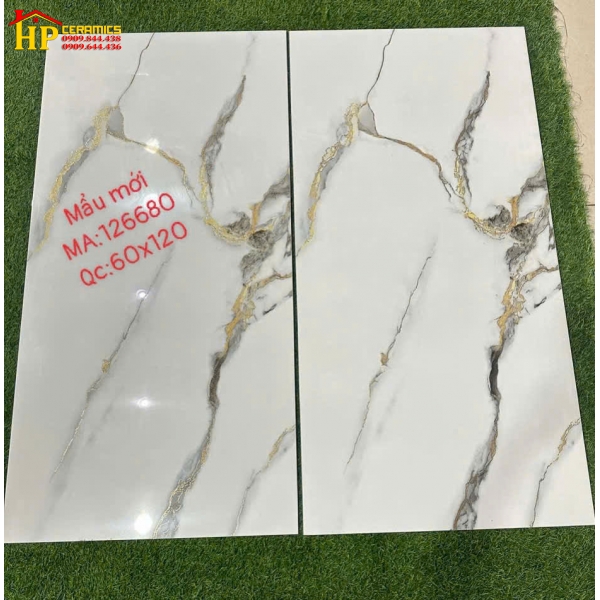 GẠCH LÁT NỀN 60X120 TRẮNG VÂN ĐÁ KHẮC KIM 126680 CAO CẤP GIÁ RẺ