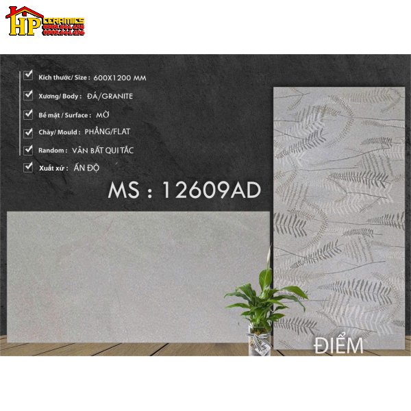 GẠCH LÁT NỀN 60X120 VÂN ĐÁ XÉO MATT 12609 CAO CẤP GIÁ RẺ