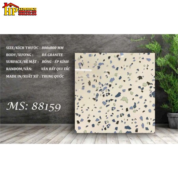GẠCH LÁT NỀN 80X80 VÂN ĐÁ MÀI XANH 88159 CAO CẤP GIÁ RẺ