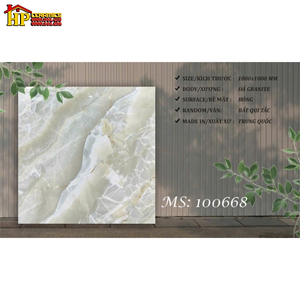 GẠCH LÁT NỀN 100X100 VÂN ĐÁ CẨM THẠCH 100668 NHẬP KHẨU CAO CẤP