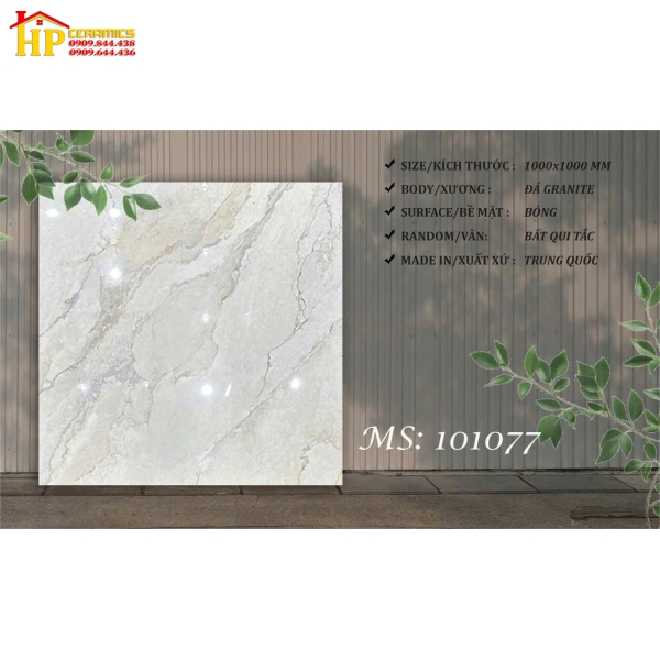 GẠCH LÁT NỀN 100X100 VÂN ĐÁ SUỐI 101077 NHẬP KHẨU CAO CẤP 
