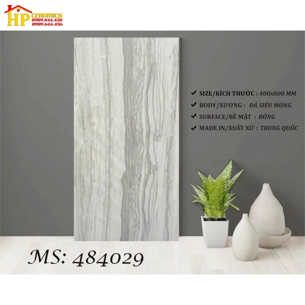 GẠCH ỐP TƯỜNG 40X80 VÂN SỌC GỖ XÁM 484029 CAO CẤP GIÁ RẺ