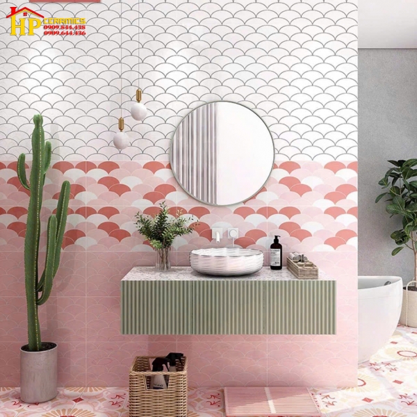 GẠCH TRANG TRÍ 30X60 VẢY CÁ TRẮNG 6501 CAO CẤP GIÁ RẺ