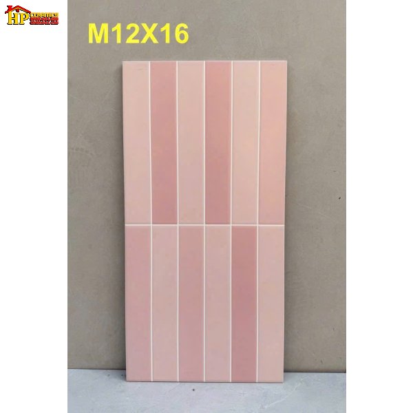 GẠCH TRANG TRÍ 30X60 12 Ô CHỮ NHẬT HỒNG ĐẬM LỢT CAO CẤP GIÁ RẺ
