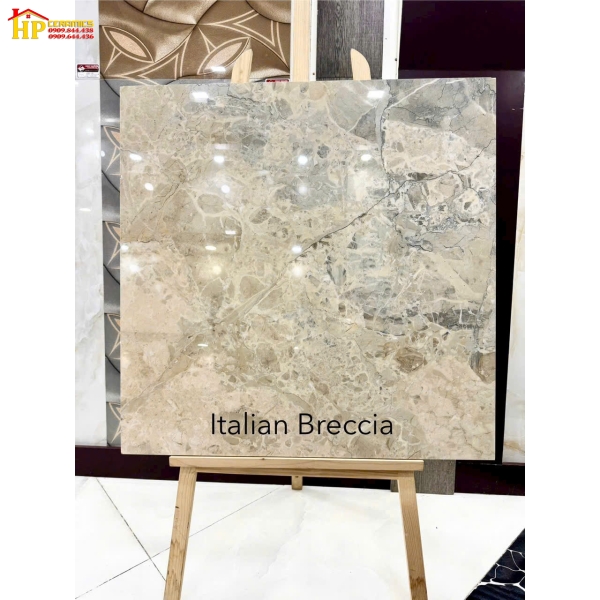 GẠCH LÁT NỀN 80X80 VÂN ĐÁ VÀNG XÁM ITALIAN BRECCIA CAO CẤP GIÁ RẺ