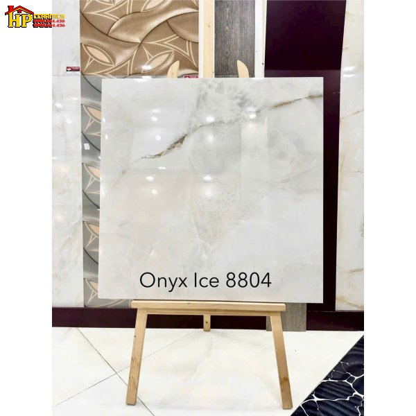 GẠCH LÁT NỀN 80X80 VÂN ĐÁ KEM MARBLE ONYX ICE 8804 CAO CẤP GIÁ RẺ