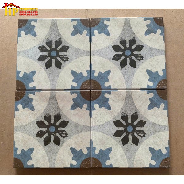 GẠCH BÔNG 20X20 BÔNG XANH CỔ ĐIỂN  CAO CẤP GIÁ RẺ