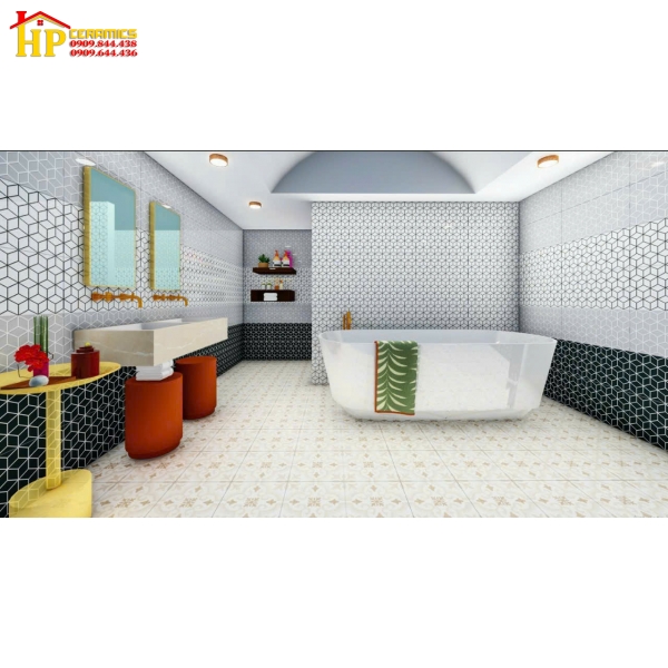 GẠCH TRANG TRÍ 30X60 LỤC GIÁC GHÉP MÀU TRẮNG 39300