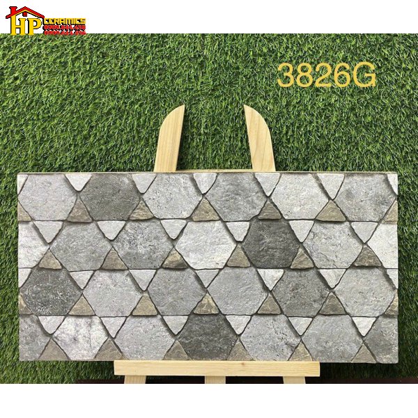 GẠCH TRANG TRÍ 30X60 XÁM ĐÁ VÀ TRẮNG GHI HỌA TIẾT TỔ ONG ĐAN CÀI 3D NHẬP KHẨU CAO CẤP
