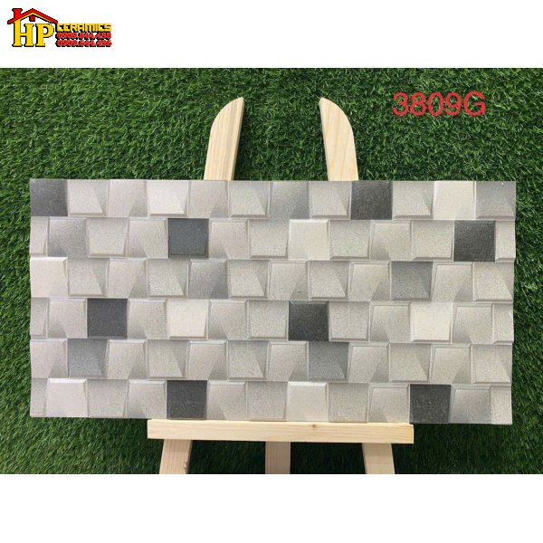 GACH TRANG TRÍ 30X60 SẮC MÀU XÁM ĐEN TRẮNG HIỆU ỨNG KHỐI VUÔNG VÁT CẠNH SOLE 3D NHẬP KHẨU CAO CẤP