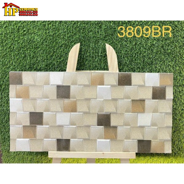 GẠCH TRANG TRÍ 30X60 SẮC MÀU NÂU ĐẤT VÀ VÀNG CÁT HỌA TIẾT HÌNH VUÔNG LIÊN HOÀN 3D NHẬP KHẨU CAO CẤP