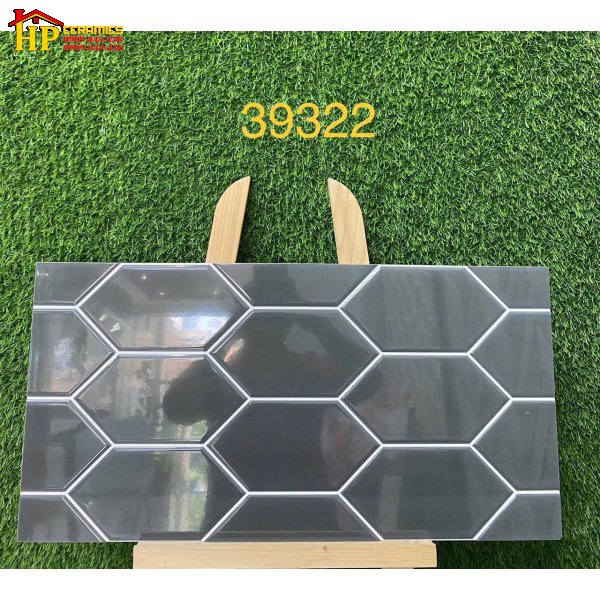 GẠCH TRANG TRÍ 30X60 SẮC ĐEN HUYỀN BÍ HỌA TIẾT TỔ ONG 3D NHẬP KHẨU CAO CẤP