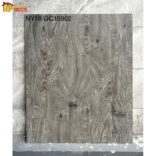 GACH GIẢ GỖ 15X90 VÂN GỖ XÁM NÂU ĐẬM NY18 GC15902 CAO CẤP GIÁ RẺ