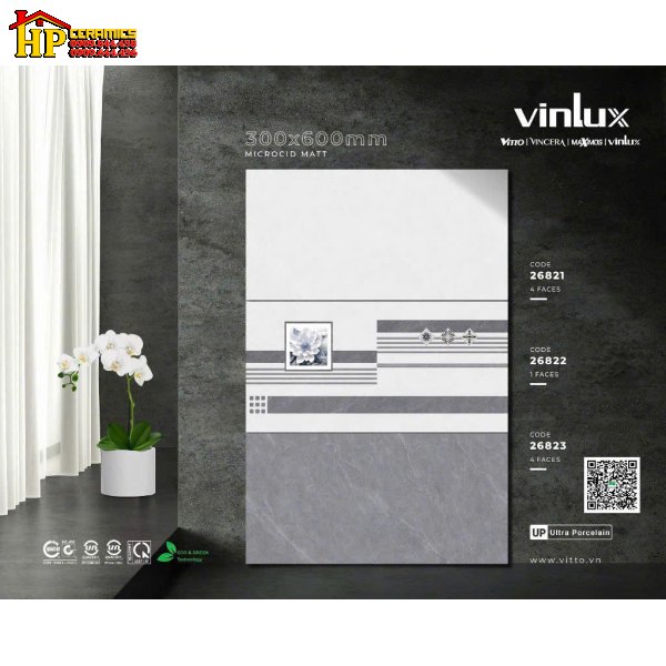 GẠCH ỐP TƯỜNG 30X60 VÂN ĐÁ XI MĂNG MỜ ĐẬM LỢT ĐIỂM SỌC GHÉP BÔNG 26821 CAO CẤP GIÁ RẺ