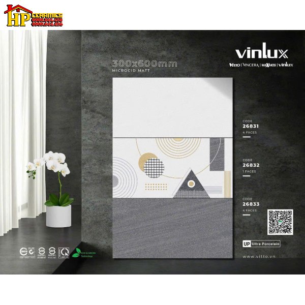 GẠCH ỐP TƯỜNG 30X60 VÂN ĐÁ XÉO XÁM ĐẬM LỢT ĐIỂM TRÒN MATT 26831 CAO CẤP GIÁ RẺ