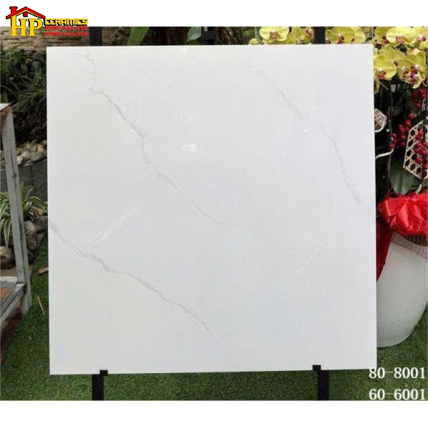 GẠCH LÁT NỀN 60X60 TRẮNG VÂN KHÓI 6001 CAO CẤP GIÁ RẺ