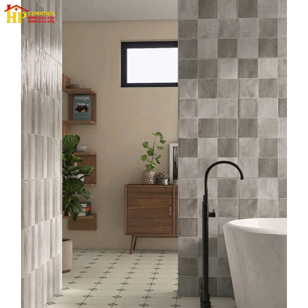 GẠCH TRANG TRÍ 30X60 Ô VUÔNG XÁM LOANG 36Y07F CAO CẤP GIÁ RẺ