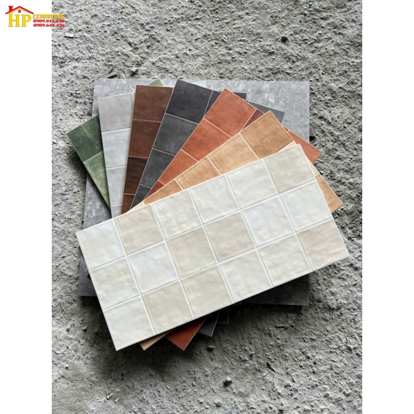 GẠCH TRANG TRÍ 30X60 Ô VUÔNG ĐỎ COTO LOANG 36Y05F CAO CẤP GIÁ RẺ