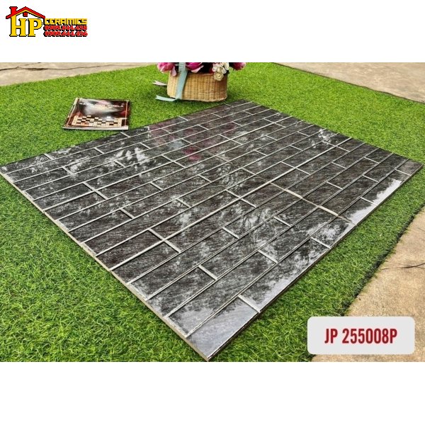 GẠCH TRANG TRÍ 25X50 KIỂU XÂY GẠCH VÂN ĐÁ XÁM KHẮC KIM 255008 CAO CẤP GIÁ RẺ
