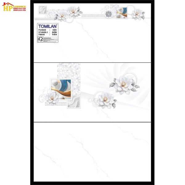 GẠCH ỐP TƯỜNG 40X80 TRẮNG VÂN KHÓI ĐIỂM BÔNG TRẮNG 48406 CAO CẤP GIÁ RẺ