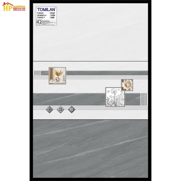 GẠCH ỐP TƯỜNG 40X80 VÂN ĐÁ XÉO XÁM ĐẬM LỢT ĐIỂM BÔNG CỎ 48403 CAO CẤP GIÁ RẺ