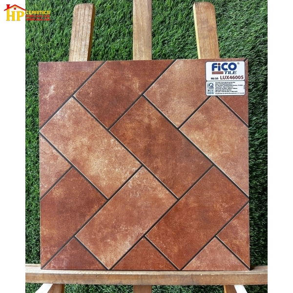 GẠCH LÁT NỀN 40X40 GIẢ  CỔ GHÉP CÁ TÍNH NÂU 46005 CAO CẤP GIÁ RẺ