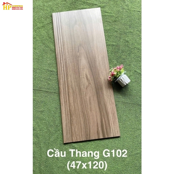 GẠCH CẦU THANG 47X120 VÂN GỖ NÂU XÁM G102 NHẬP KHẨU CAO CẤP