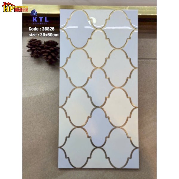 GẠCH TRANG TRÍ 30X60 MÀU XANH HOA VĂN LỒNG ĐÈN MAROC KẾT HỢP NHỦ VÀNG NHẬP KHẨU CAO CẤP