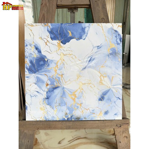 GẠCH LÁT NỀN 60X60 MÀU XANH VÂN ĐÁ MARBLE TRANH THỦY MẶC KẾT HỢP ÁNH KIM NHẬP KHẨU CAO CẤP