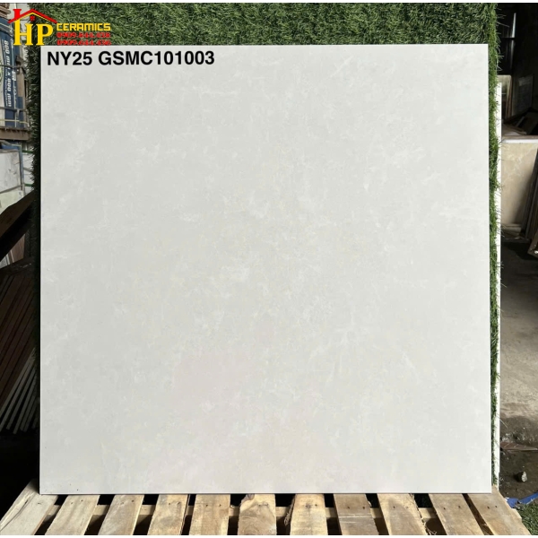 GẠCH LÁT NỀN 100X100 VÂN MÂY KEM NHẠT GSMC101003 CAO CẤP 
