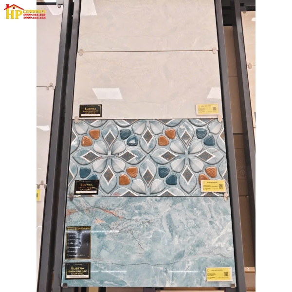GẠCH ỐP TƯỜNG 30X60 VÂN ĐÁ XANH BIỂN ĐIỂM HOA VĂN BÔNG HIỆU ỨNG 3D NHẬP KHẨU CAO CẤP