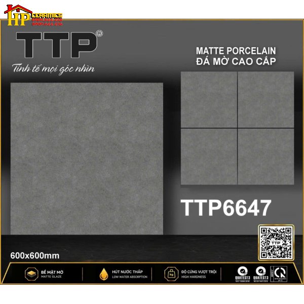 GẠCH LÁT NỀN 60X60 MÀU XÁM ĐẬM MỜ VÂN ĐÁ HIỆU ỨNG GIẢ XI MĂNG MỘC MẠC CAO CẤP GIÁ RẺ